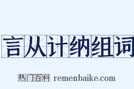 言从计纳组词是什么意思的图片